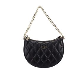 Kate Spade Carey Black Quilted Zip Top Crossbody Bag 