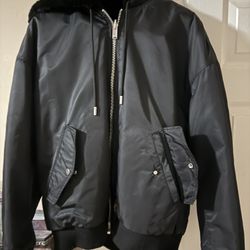 Zara Reversible Black Jacket In large- New- No Tags 