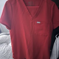 Figs Winning Red Scrub Set