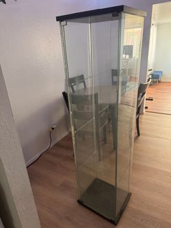 Tall Glass Display Cabinet without Shelves