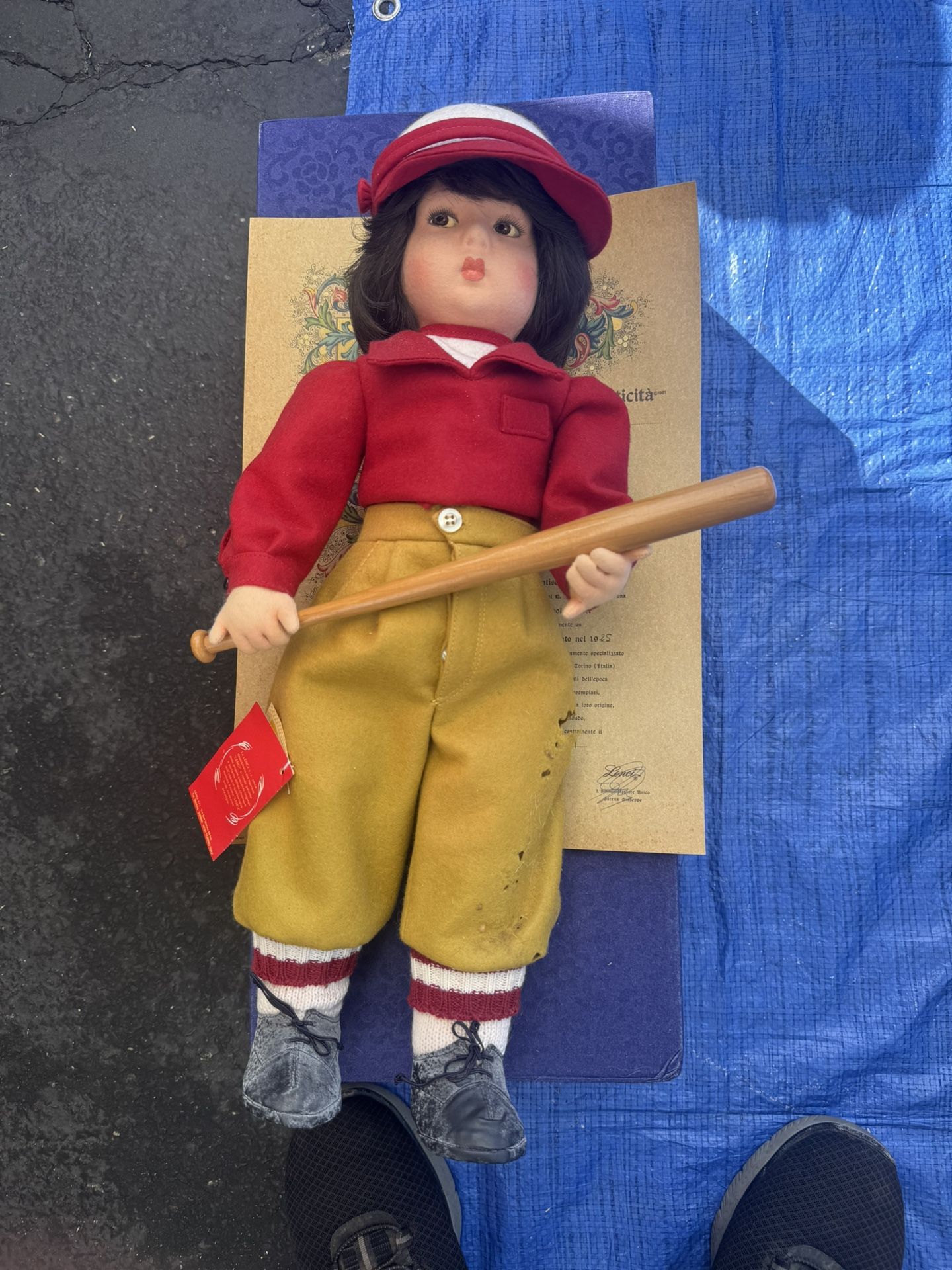 Antique Lenci Baseball Doll $75 Fontana 