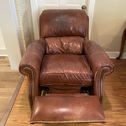 Brown Leather Recliner. 