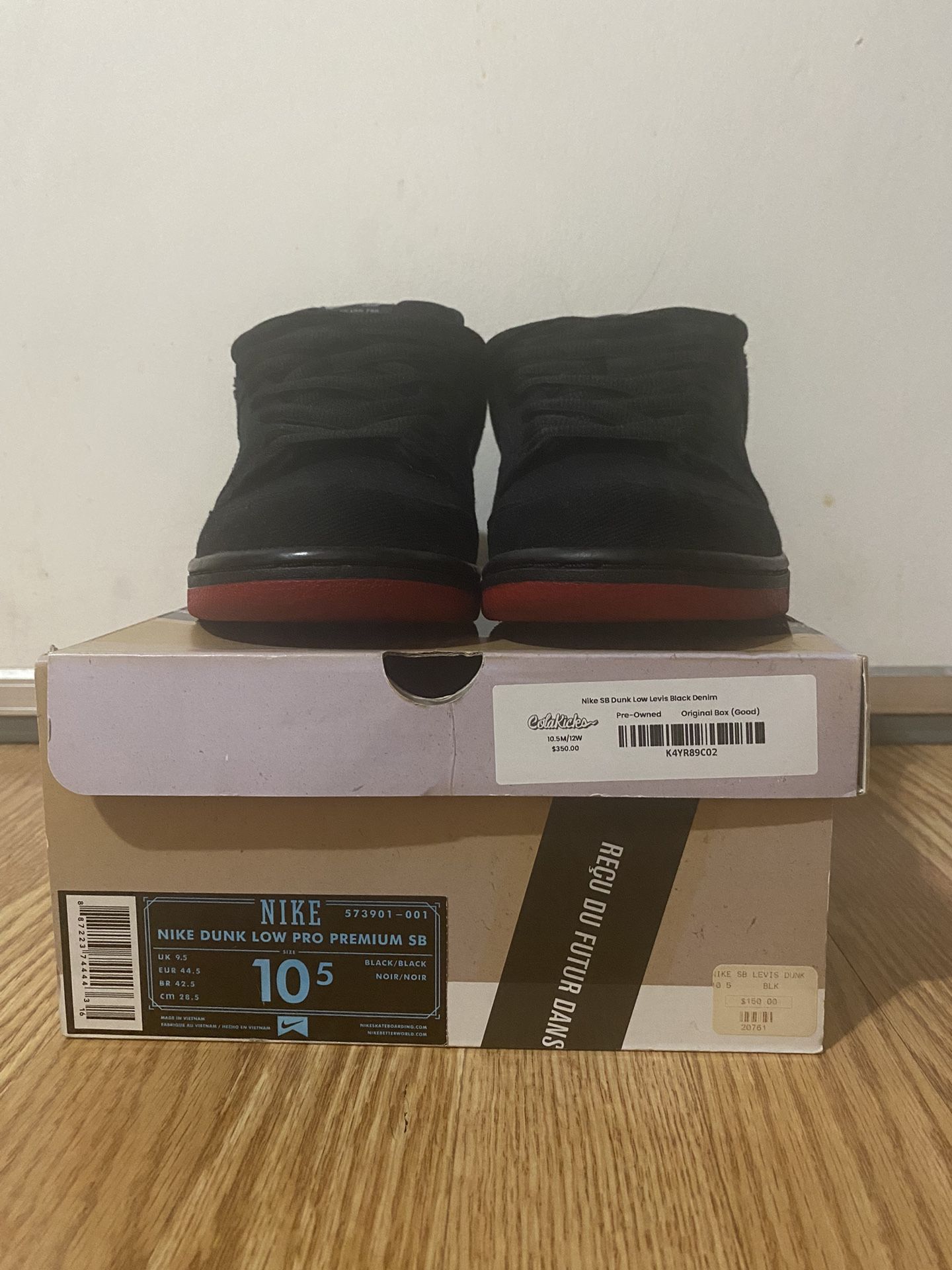 Nike Sb Dunk Low Levis Black Denim