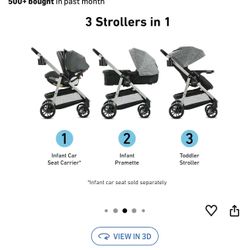 Graco 3 In 1 Stroller 