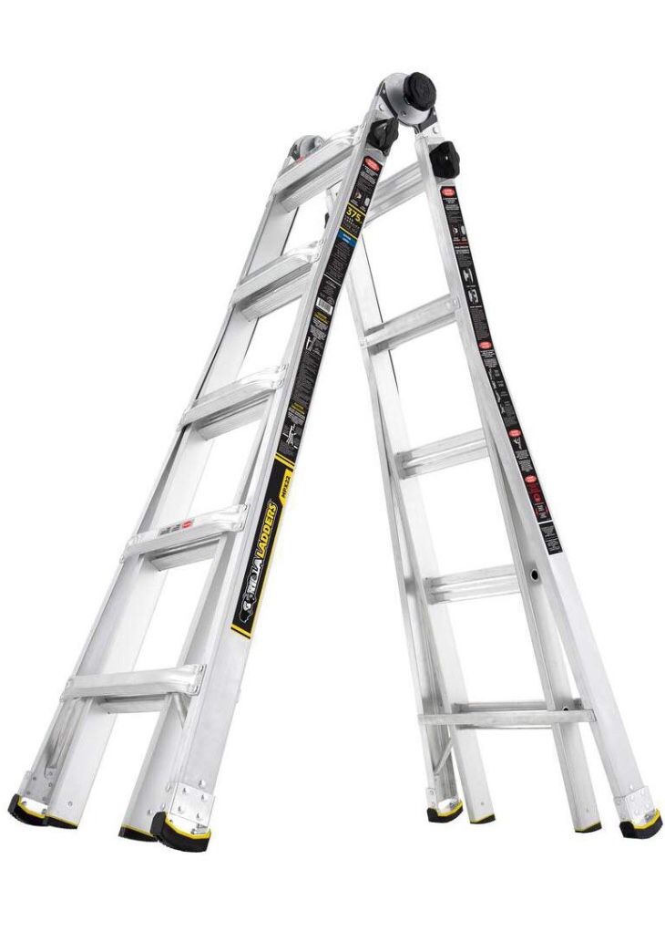 Gorilla Ladders 22 ft. Reach MPX Aluminum Multi-Position Ladder with 375 lb. Load Capacity Type IAA Duty Rating