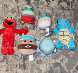 6 stuffed animals