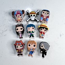 One Piece Anime Croc charm set