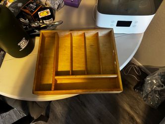 Wooden silverware organizer