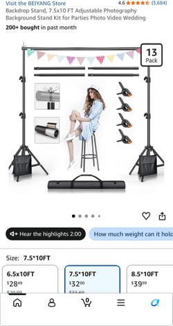 BEIYANG 7.5x10 FT Backdrop Stand Kit