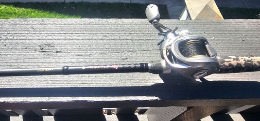 Bass pro, pro quilifyer II casting reel on a browser rod