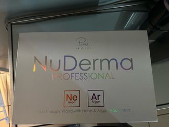 Pure Daily Care NuDerma Professional Skin Therapy Wand with Neon and Argon Applicators.