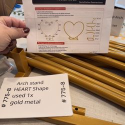 Decorate HEART Arch- Metal Frame, Quick To Assemble - Uses 1x