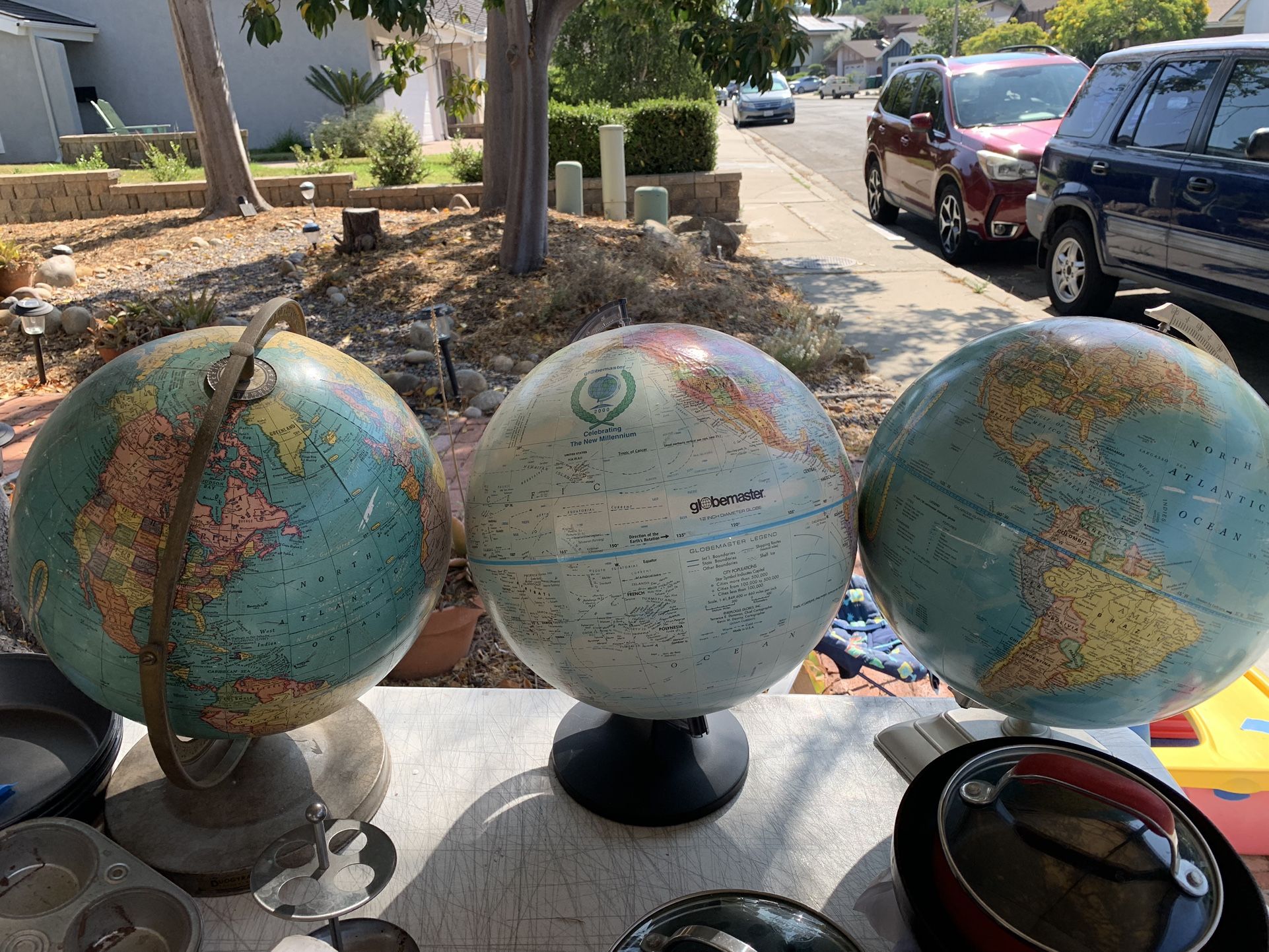  Vintage Globes: $7 Each