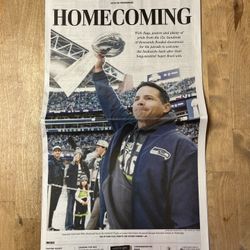 Seahawks Super Bowl 60 Newspaper 