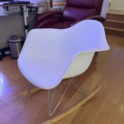 Eames Style Rocking Chair White
