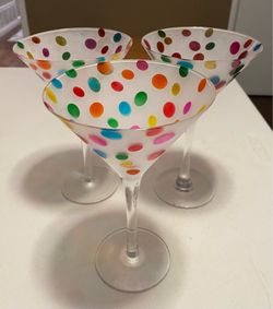 POLKA DOTS MARTINI GLASS SET