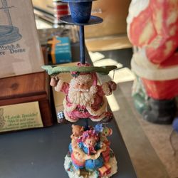 Christmas Santa Claus candle Holder 