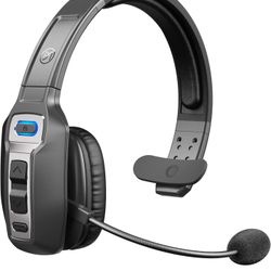 Trucker Bluetooth Headset with AI Noise Cancellation Microphone