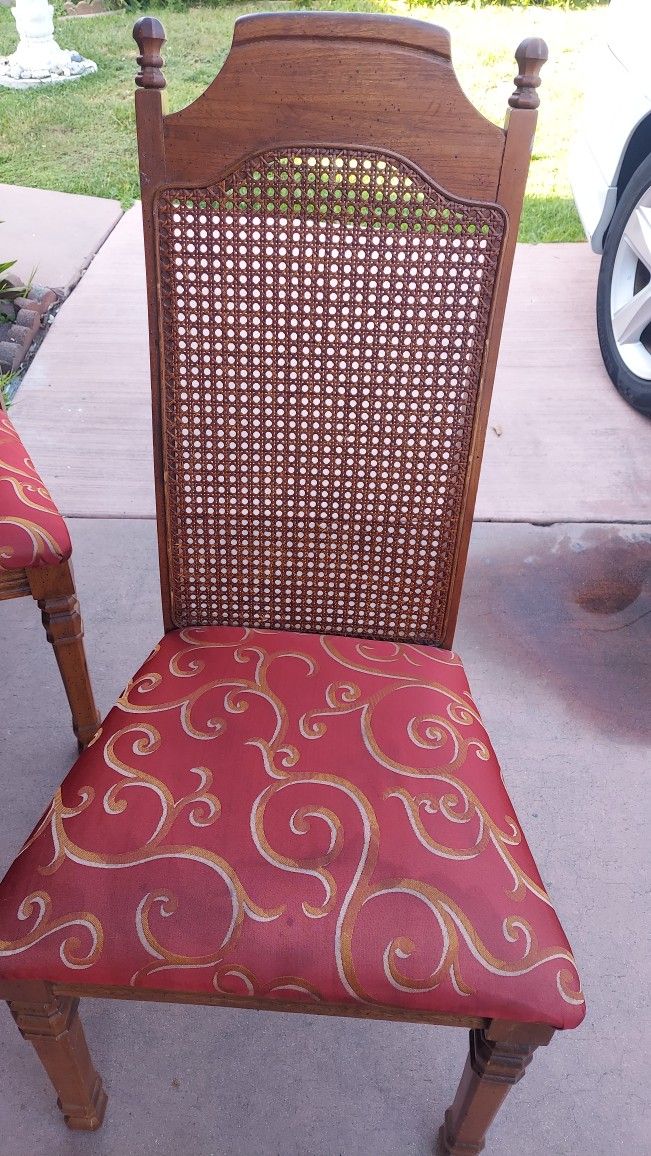 Set Of 4 Caned CANE back Chairs