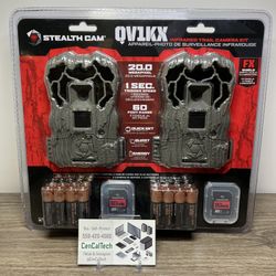 Brand New Stealth Cam QV1KX Infared Trail Camera kit 20mp 60ft Range