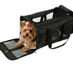 Sherpa Pet Carrier Airline Approved with Spring Wire Frame - Cat & Dog Carrier.