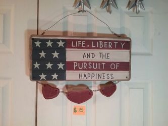 Americana Wall hanging. Life, Liberty.......