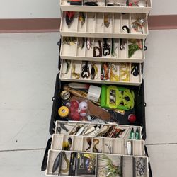 2 Fishing Tackle Boxes Full Of Lures And Weights