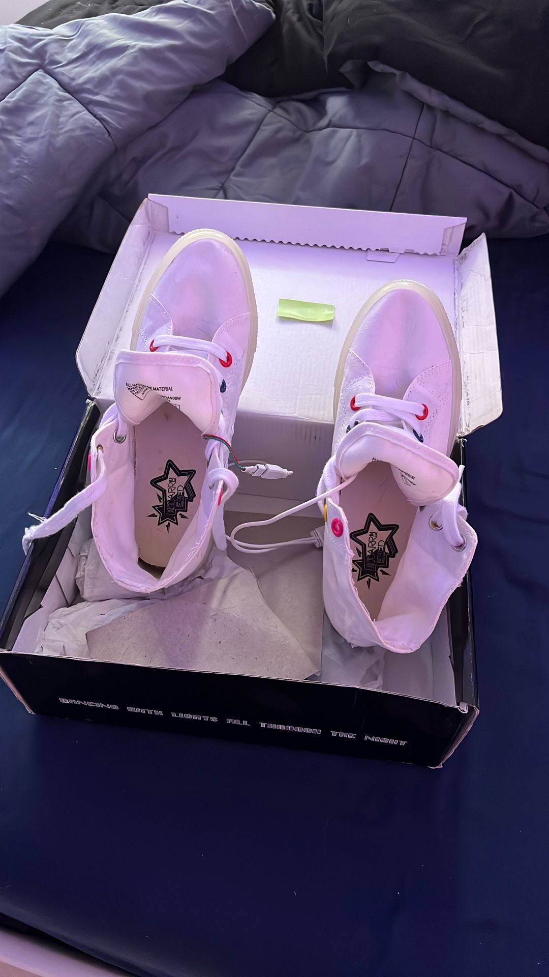 White HighTop Led Shoes