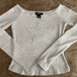 white cropped long sleeve