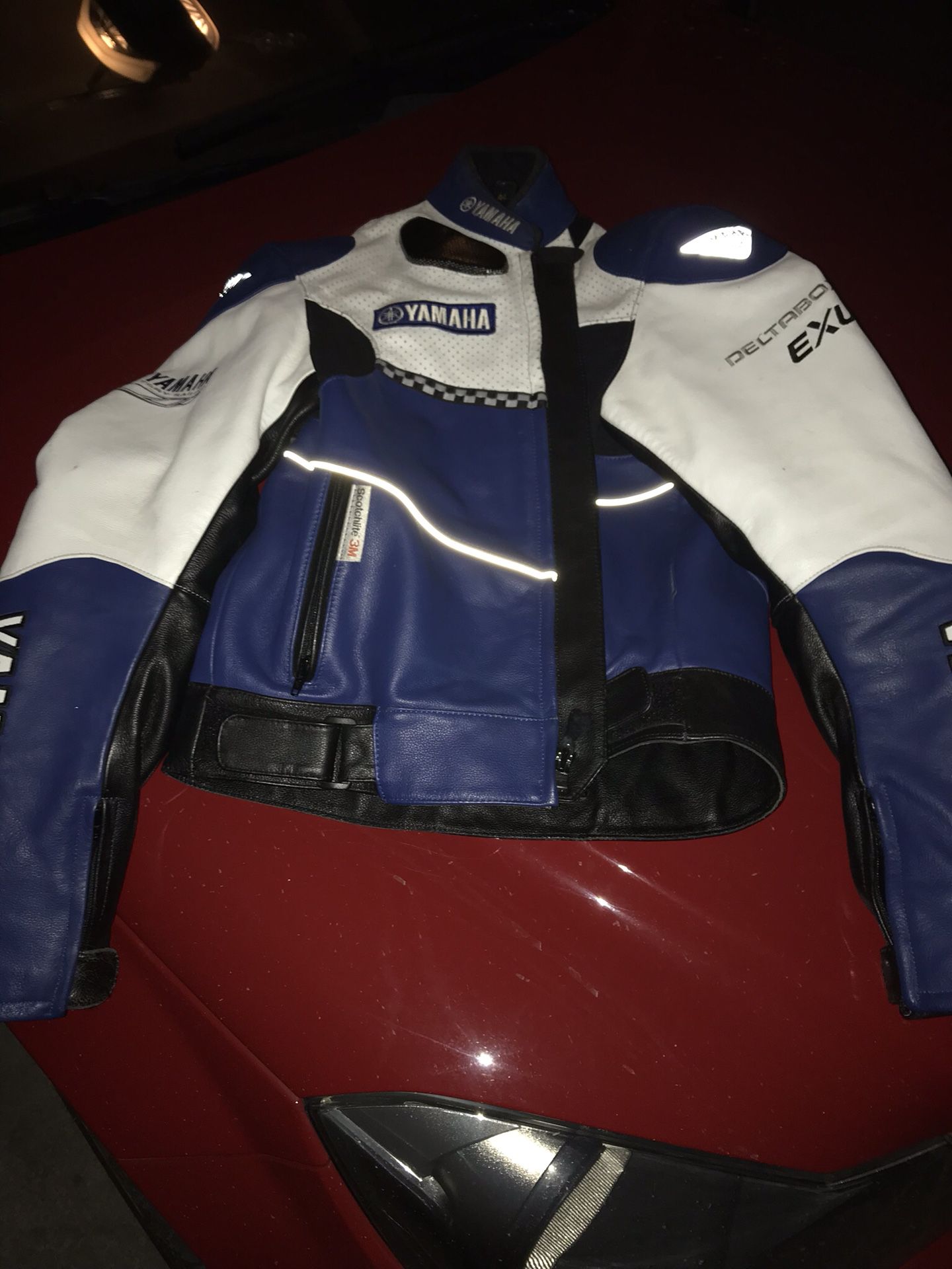 Leather Yamaha motorcycle jacket in nearly new condition. $100