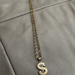 Official Real 24inch 10k Gold Chain n pendant 