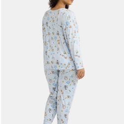 Women's Hanukkah Long Sleeve Top and Jogger Pants Pajama Set, 2-Piece Size M (AO