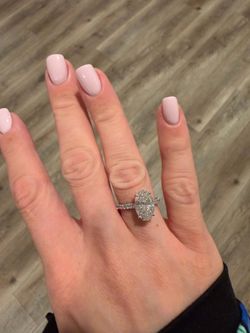 3 carat lab grown diamond in 18 karat gold