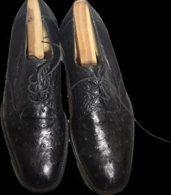 Genuine ostrich size 12 brass boot brand dress shoes