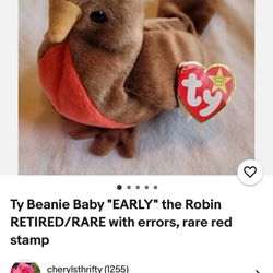 Beanie Baby Early x2