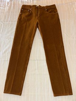 Levi's 502 Regular Corduroy Pants Men's Sz 32x32 Brown Casual White Tab