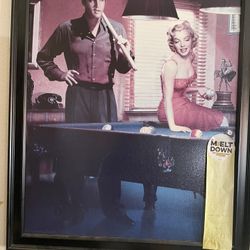 Large Framed Picture Of Elvis And Marilyn Monroe