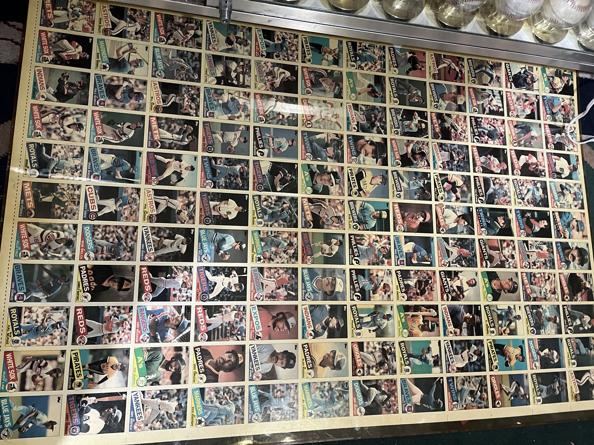 1985 Tops Uncut Sheet