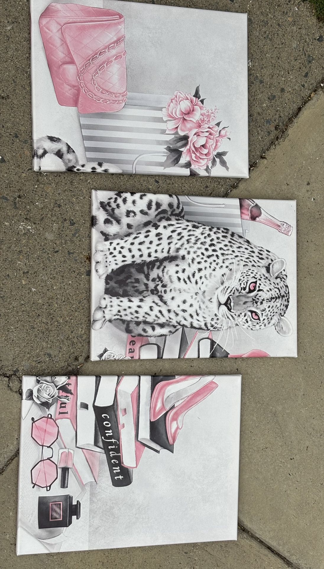 Leopard Canva Three-Piece Set