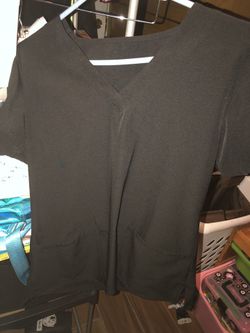 Black Scrub Top size M