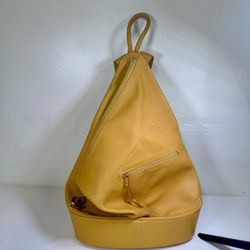 Loewe Butter Yellow Leather Backpack