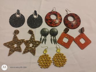 Fashion pierced earring  all for one price great condition