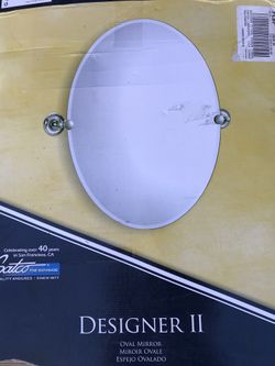 Gatco 5079 Designer II Pivoting Frameless Oval Mirror 19.5 in. x 26.5 in.
