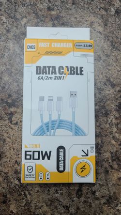 Fast charger and data cable 3 in 1 USB