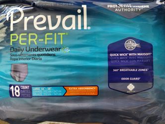 Prevail Men's Underwear 🩲 size L $10/bag or take 10 bags for $75