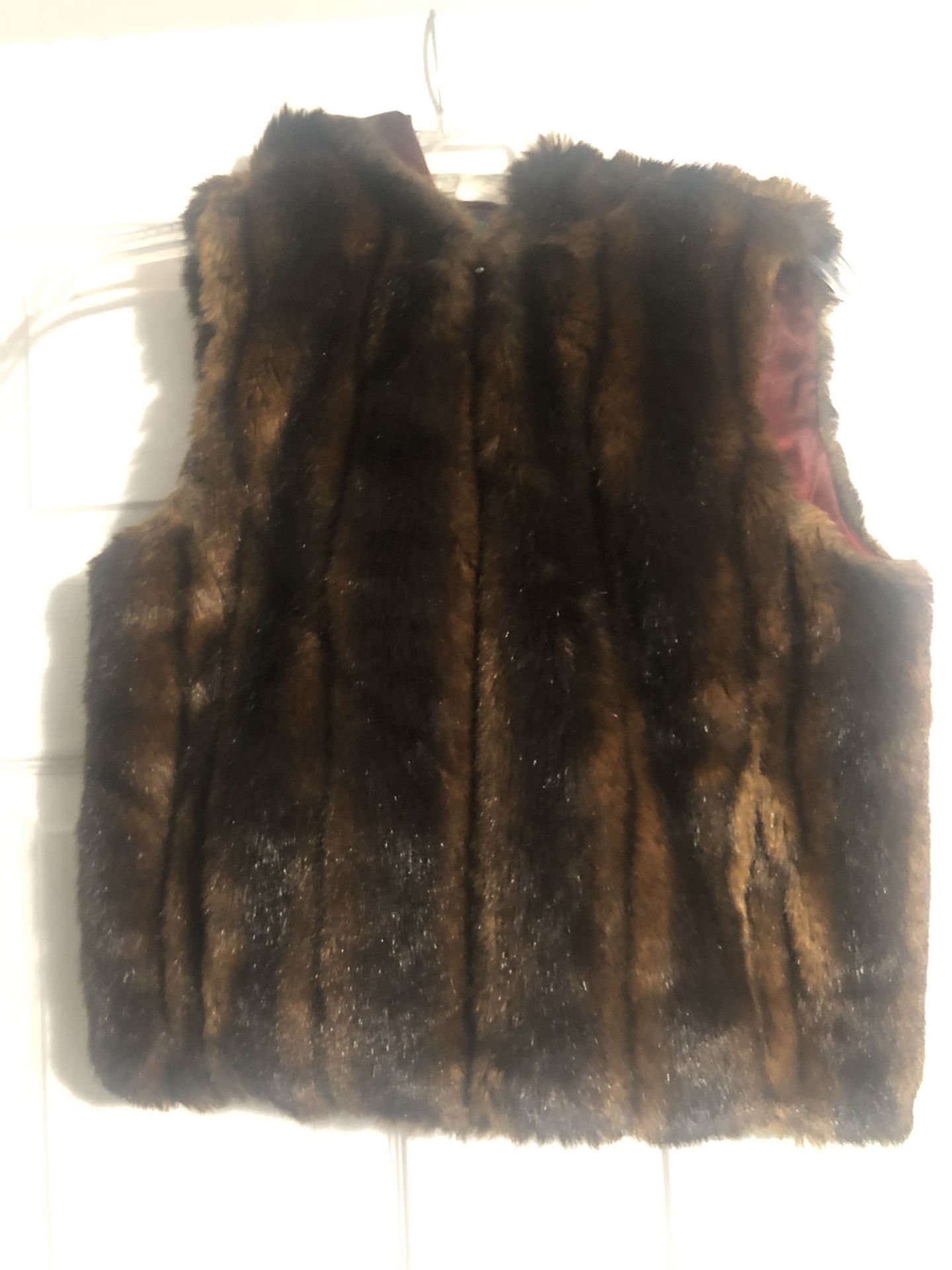 Ralph Lauren Petite Fur Vest