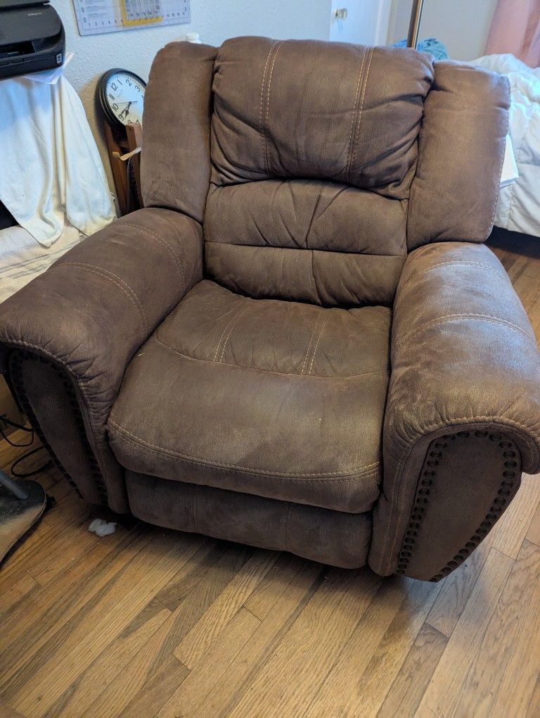 Suede Electric Recliner 