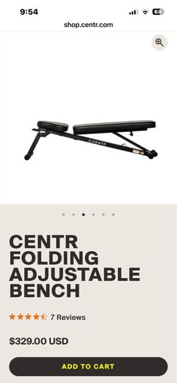 New Centr Folding Bench -  Retails for $330 + Tax & Shipping - Only $220!