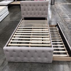 Twin  Trundled Bed Frame Solid Wood New In The Box 