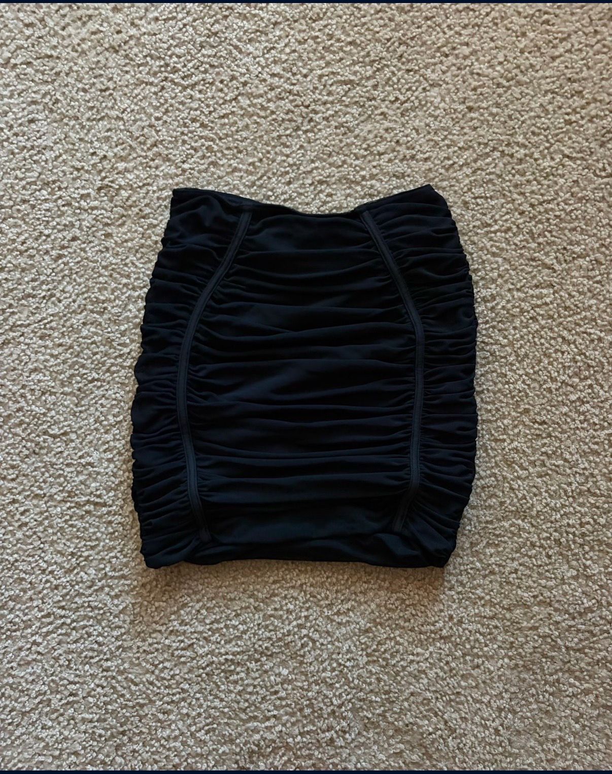 Black Ruched Skirt